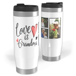 Photo Travel Tumbler with Grandma Hearts design
