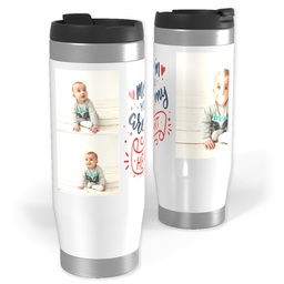 Photo Travel Tumbler with Mom Heart design