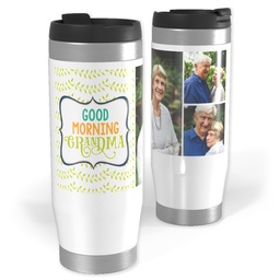 Photo Travel Tumbler with Morning Grandma design