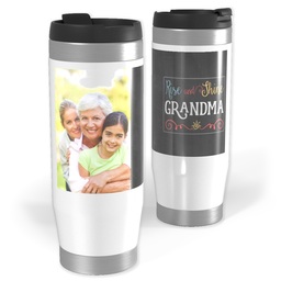 Photo Travel Tumbler with Rise and Shine Grandma design