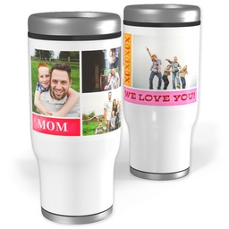 Stainless Steel Tumbler, 14oz with XOXO Mom design