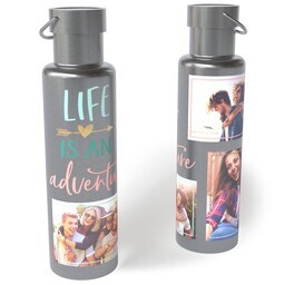 26oz Stainless Steel Loop Lid Bottle with Adventure of Life design