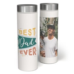 17oz Stainless Steel Matte Water Bottle with Best Dad Flag design