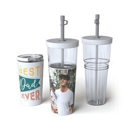 28oz Convertible Tumbler with Best Dad Flag design