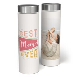 17oz Stainless Steel Matte Water Bottle with Best Mom Flag design