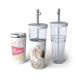 28oz Convertible Tumbler with Best Mom Flag design