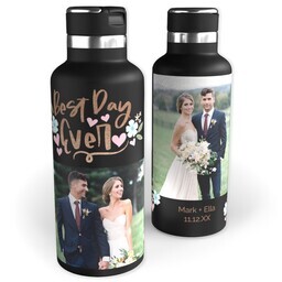 20oz Black Stainless Steel Tank Water Bottle with Best of Days design