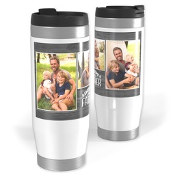 Photo Travel Tumbler with Awesome Father design