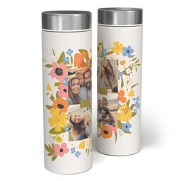 17oz Stainless Steel Matte Water Bottle with Beautiful Blooms design