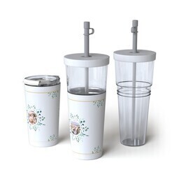 28oz Convertible Tumbler with Botanical Photo design