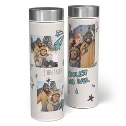 17oz Stainless Steel Matte Water Bottle with Coolest Dad design