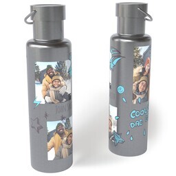 26oz Stainless Steel Loop Lid Bottle with Coolest Dad design