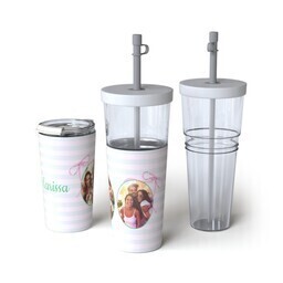 28oz Convertible Tumbler with Coquette Summer design