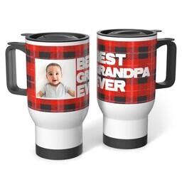 Stainless Steel Tumbler 14oz. with Cozy Flannel design