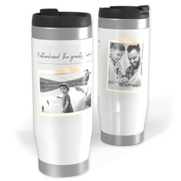 Photo Travel Tumbler with Fatherhood design