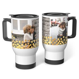 Stainless Steel Tumbler 14oz. with Gold Confetti design