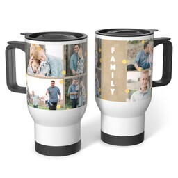 Stainless Steel Tumbler 14oz. with Gold Confetti With Canvas design