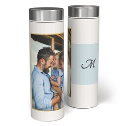 17oz Stainless Steel Matte Water Bottle with Golden Frame design