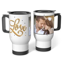 Stainless Steel Tumbler 14oz. with Golden Love design