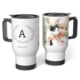 Stainless Steel Tumbler 14oz. with Laurel Monogram design