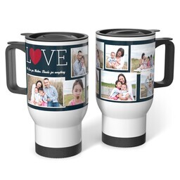 Stainless Steel Tumbler 14oz. with Love Collage design