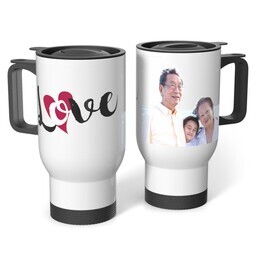 Stainless Steel Tumbler 14oz. with Love Hearts design