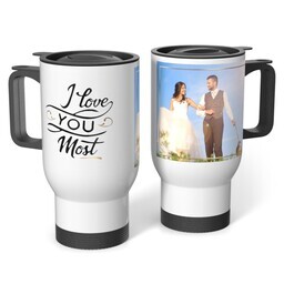 Stainless Steel Tumbler 14oz. with Love You Most design