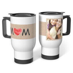 Stainless Steel Tumbler 14oz. with Mom Ribbon design