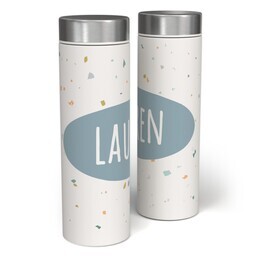 17oz Stainless Steel Matte Water Bottle with Neutral Terrazzo design