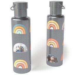 26oz Stainless Steel Loop Lid Bottle with Rainbow Photo design