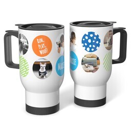 Stainless Steel Tumbler 14oz. with Ring Around The Puppy design