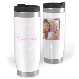 Photo Travel Tumbler with Strong hand Kind heart Mamaw design