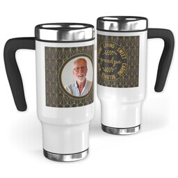14oz Stainless Steel Travel Photo Mug with Strong Loving Sweet Grandpa design