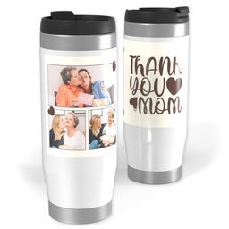 Photo Travel Tumbler with Thank you Mom design