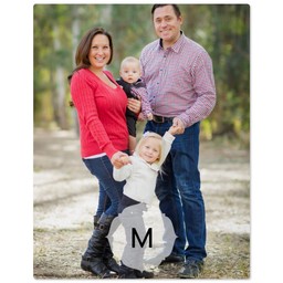 11x14 Metal Photo Wall Decor with Emblem Monogram design