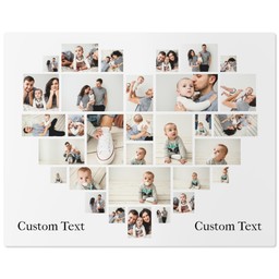 11x14 Metal Photo Wall Decor with Heart Collage design