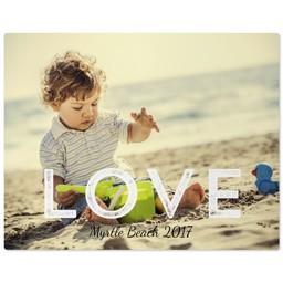 11x14 Metal Photo Wall Decor with Love Overlay design