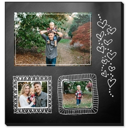 12x12 High Gloss Photo Wall Art with Chalkboard design