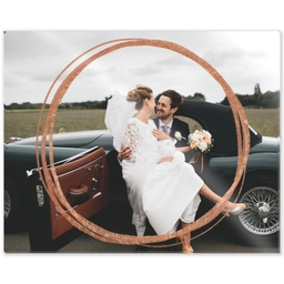 8x10 Acrylic Wall Art with Rose Gold Circle design