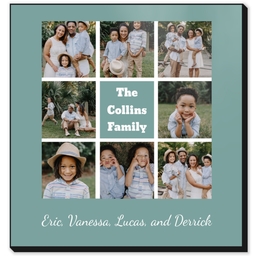 12x12 High Gloss Photo Wall Art with Simple Monogram design