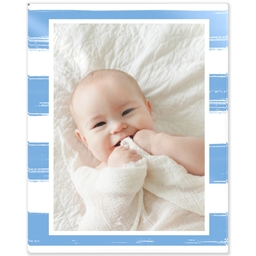 8x10 Acrylic Wall Art with Striped Blue design