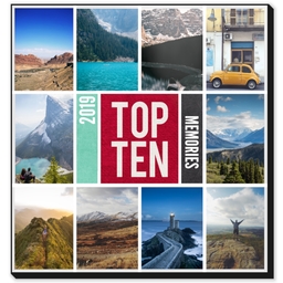 12x12 High Gloss Photo Wall Art with Top Ten design