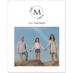 8x10 Acrylic Wall Art with Laurel Monogram design