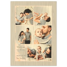 5x7 Wood Print - Natural Finish with Beautiful Reasons design