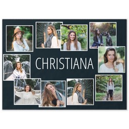 26x36 Indoor/Outdoor Wall Tapestry with Blue Collage design