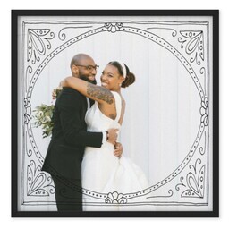 TilePix 8x8 Black Frame with Antiqued Frame design