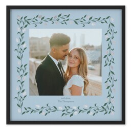 TilePix 8x8 Black Frame with A Petite Flower design