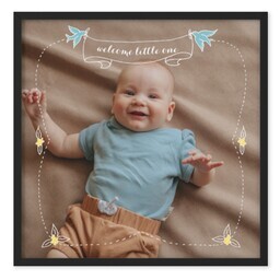 TilePix 8x8 Black Frame with Bluebirds design