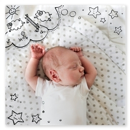 TilePix Glass 8.25x8.25 with Counting Sheep design