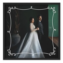 TilePix 8x8 Black Frame with Curlicue design